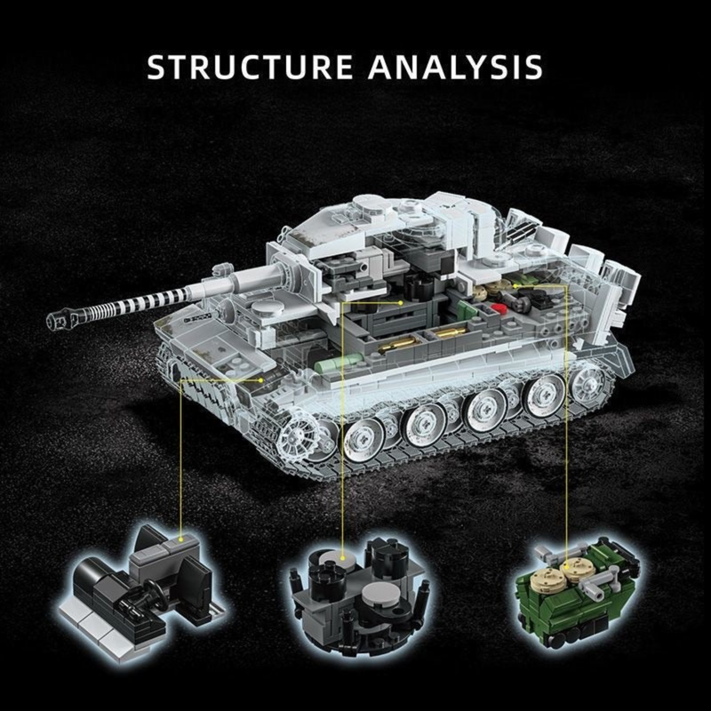 Tiger 1 Snow Camo | 1629 PCS