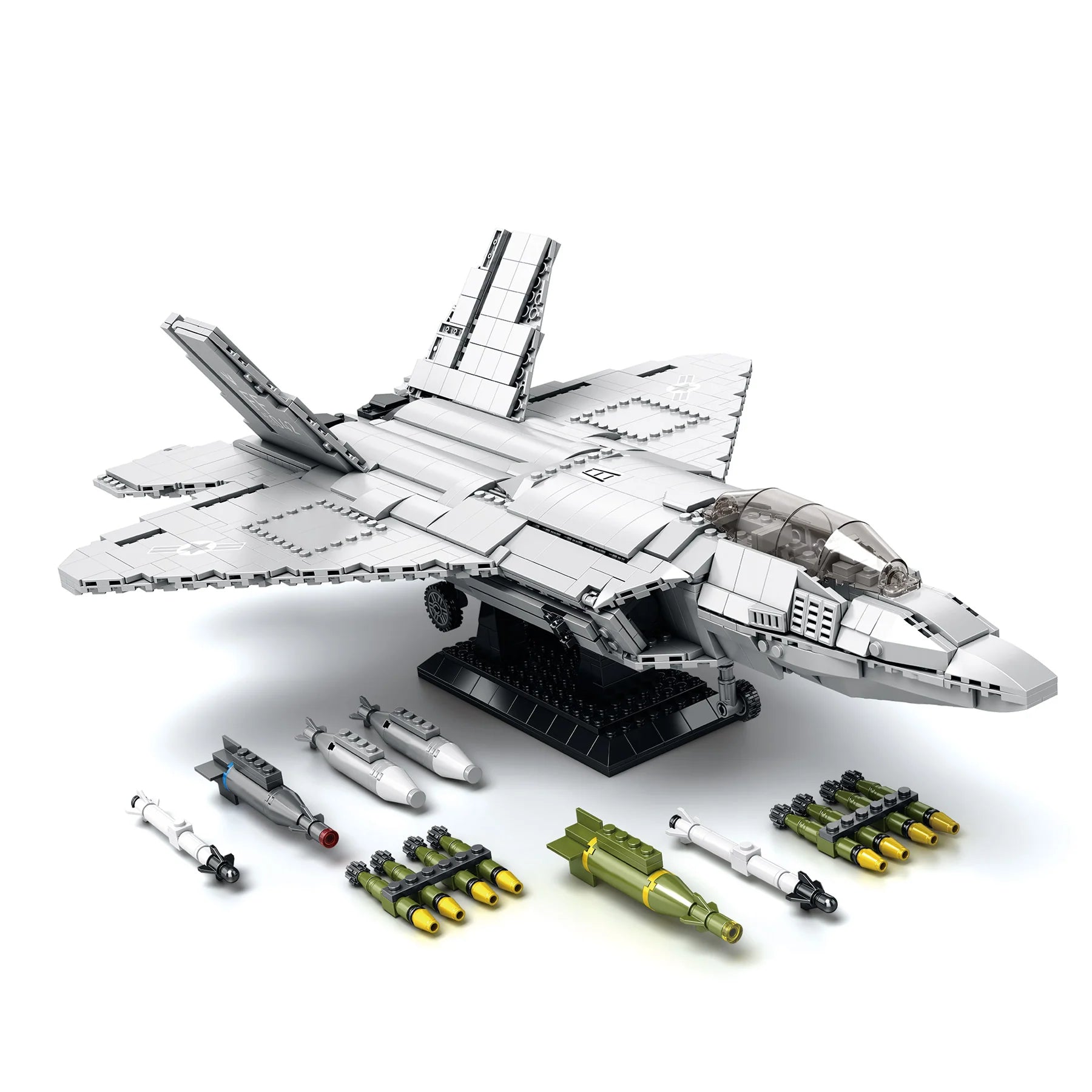 F 22 Raptor Brick F-22 Raptor Custom Brick Model Kit – 1837 Pieces | Brick'd Out – Brick ...