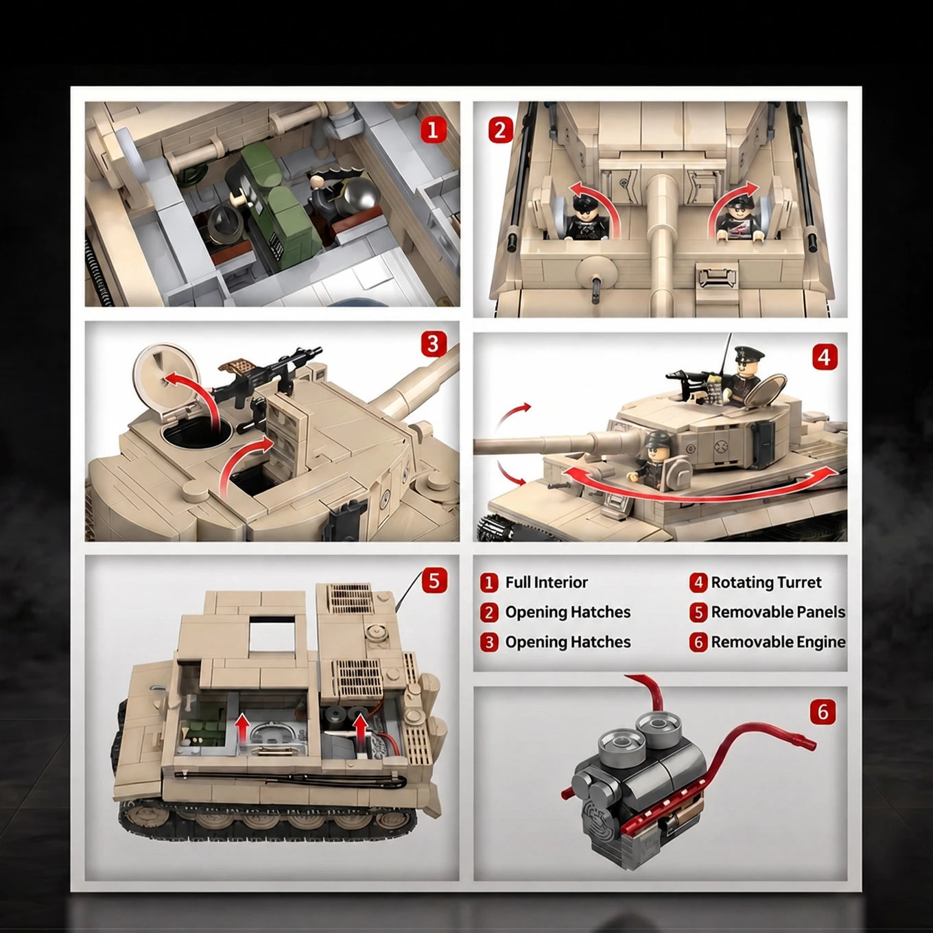 Tiger 1 (Sand) | 1362PCS