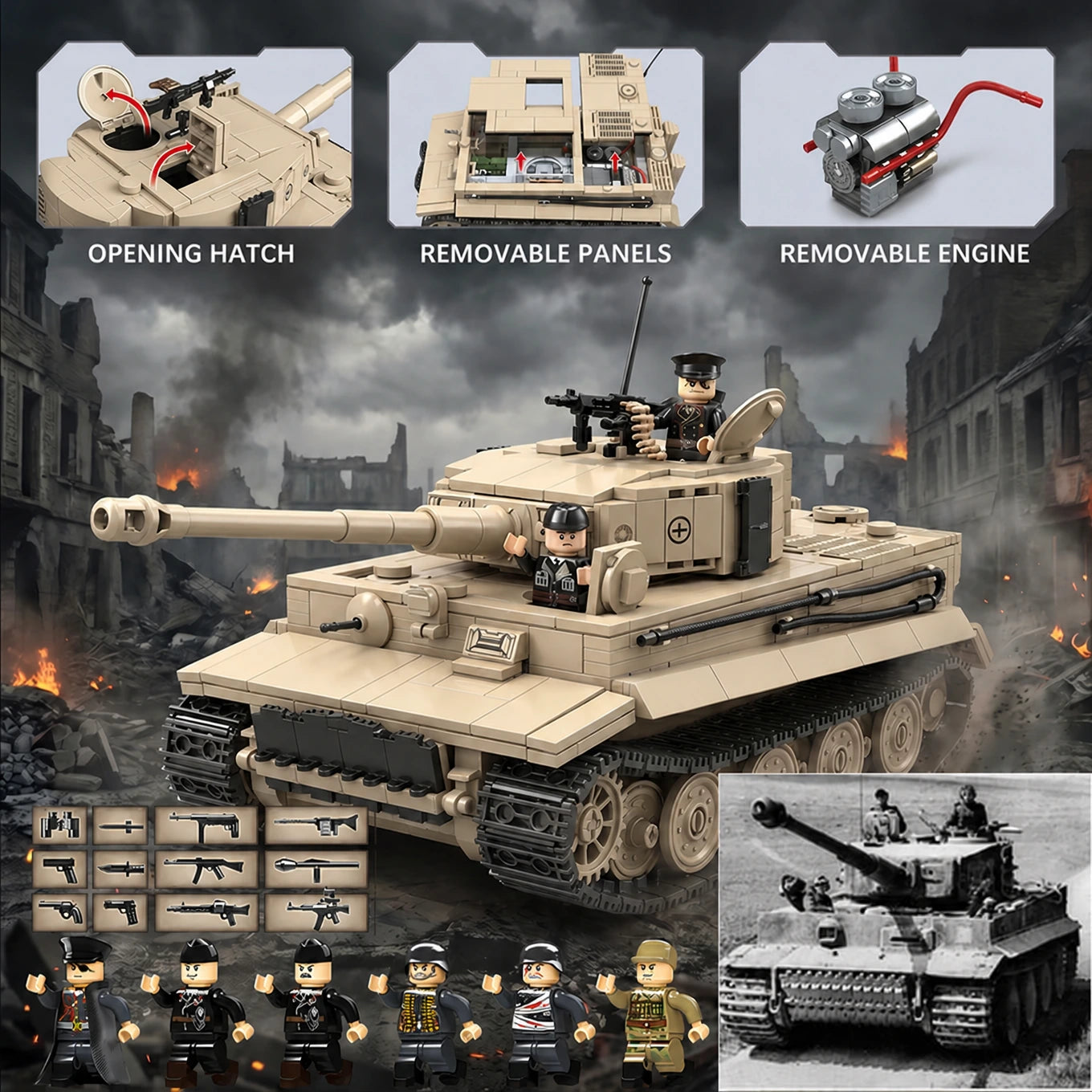 Tiger 1 (Sand) | 1362PCS