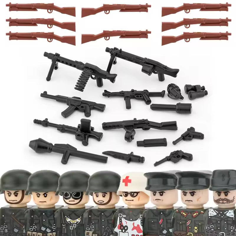 Custom made WW2 German Gruppe minifigures | 8 PCS