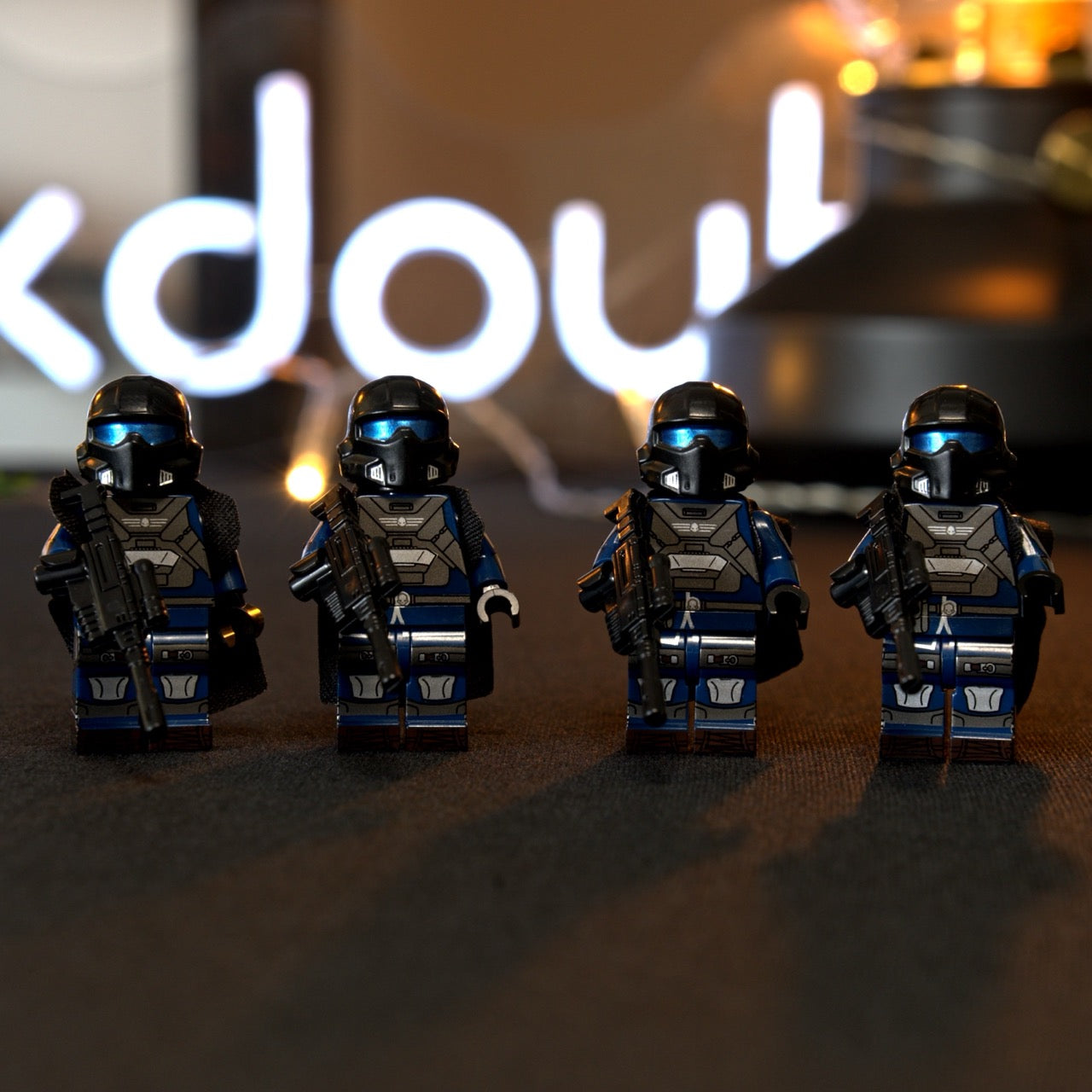 Custom made Blue Diver minifigures | 4 PCS