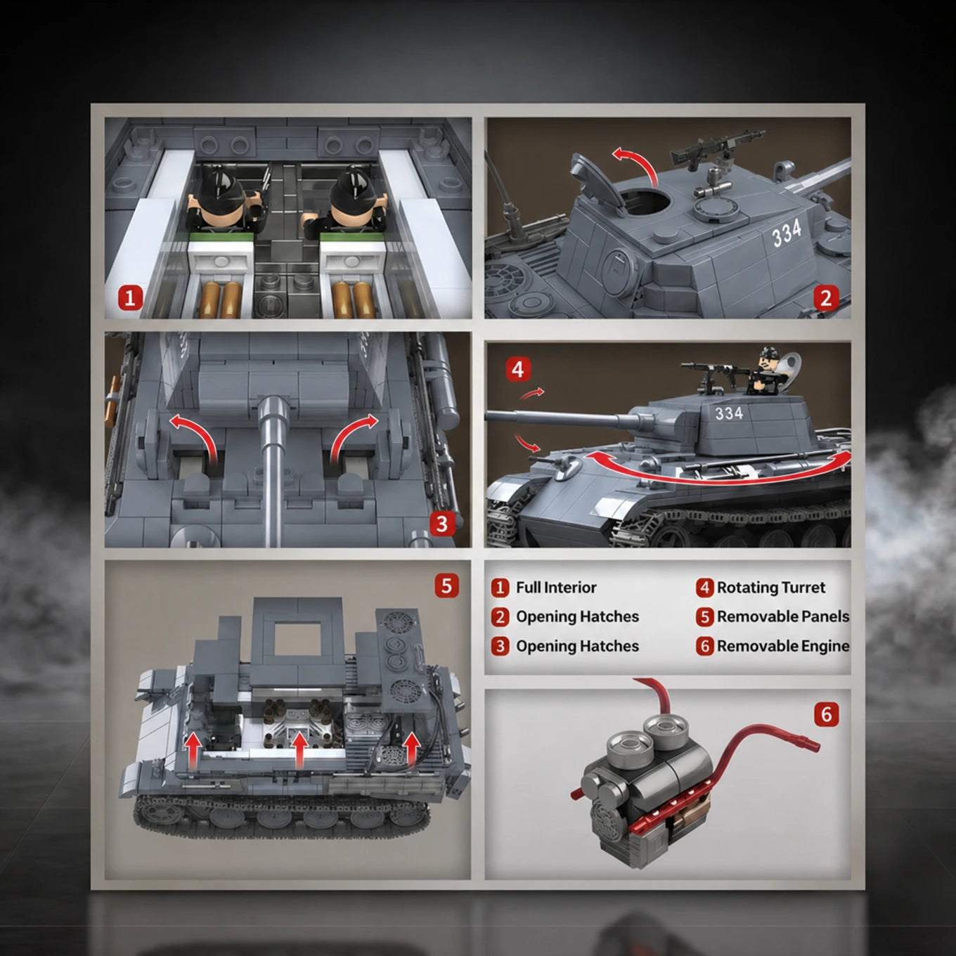 Panther Tank (Grey) | 1190 PCS
